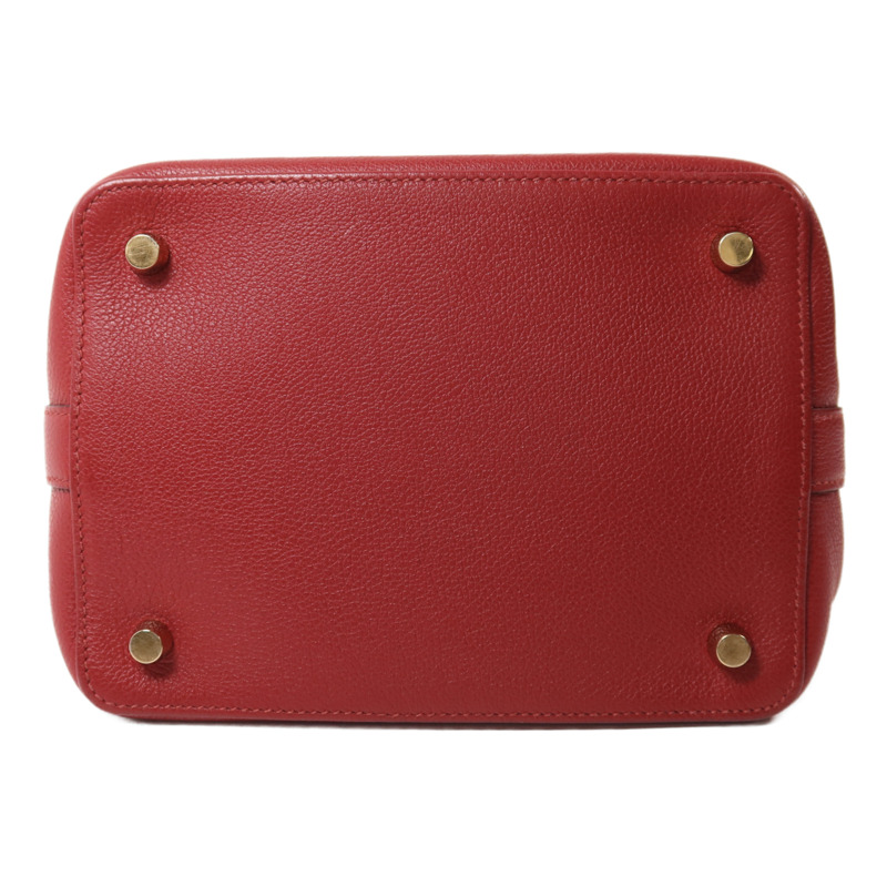 HERMES Evercolor皮革Tool Box 20金扣手挽肩背兩用袋Rouge Grenade-3