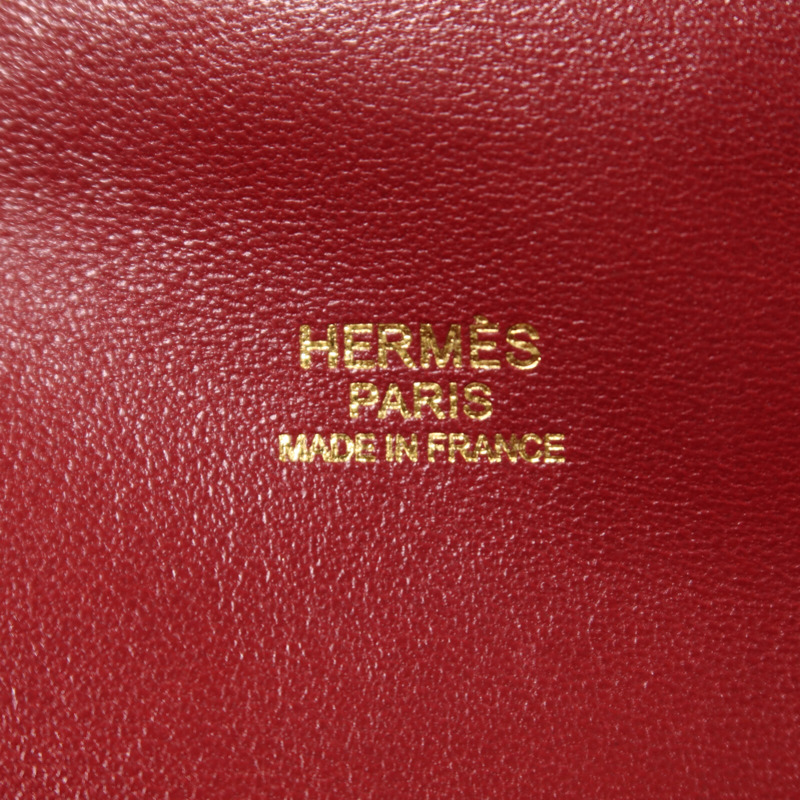 HERMES Evercolor皮革Tool Box 20金扣手挽肩背兩用袋Rouge Grenade-5