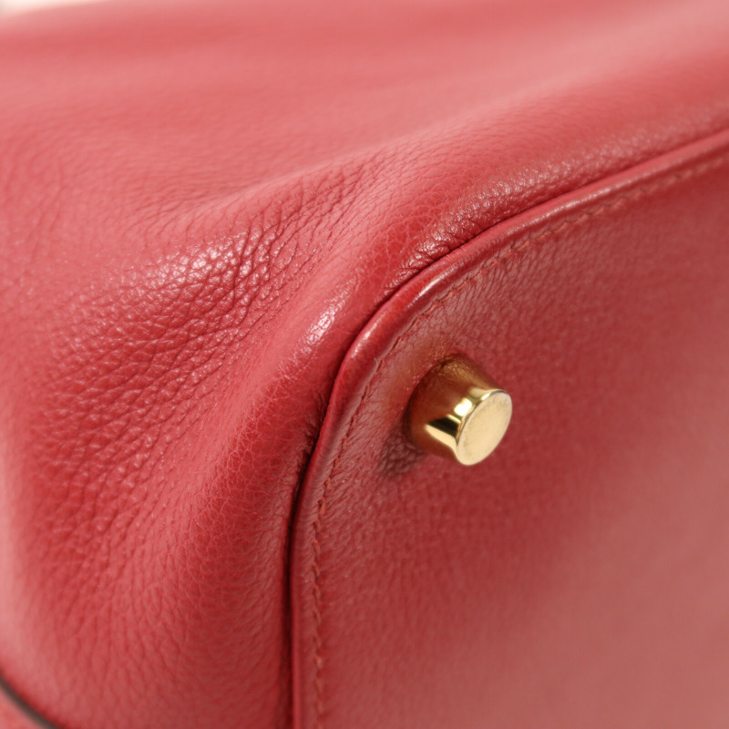 HERMES Evercolor皮革Tool Box 20金扣手挽肩背兩用袋Rouge Grenade-10