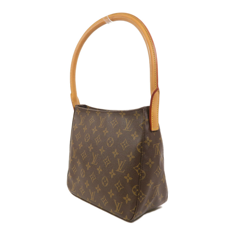 LOUIS VUITTON Monogram Looping MM金扣肩背袋棕色-2