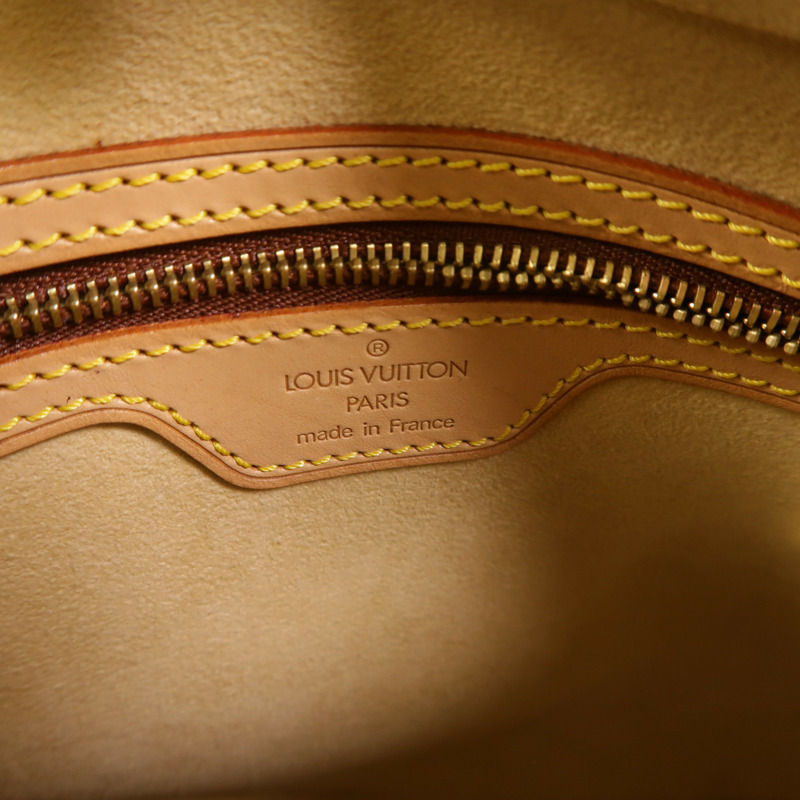 LOUIS VUITTON Monogram Looping MM金扣肩背袋棕色-6