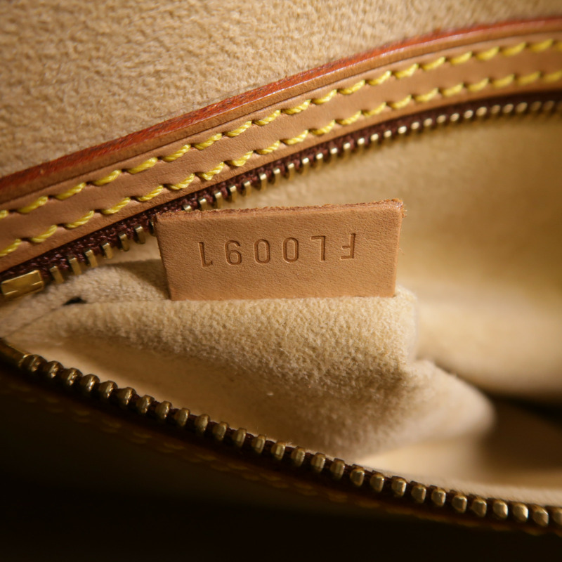 LOUIS VUITTON Monogram Looping MM金扣肩背袋棕色-7