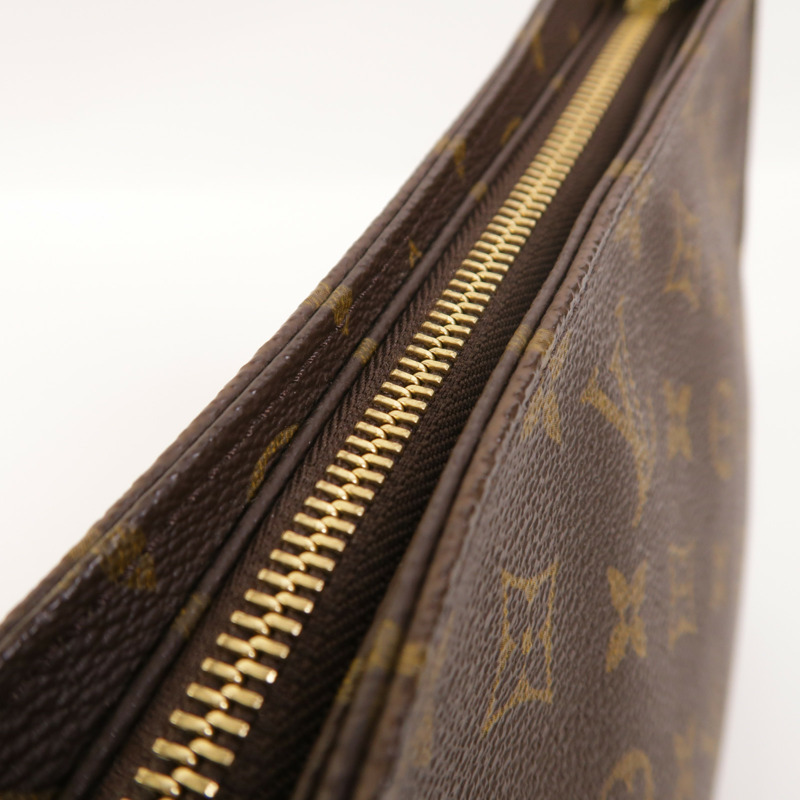 LOUIS VUITTON Monogram Looping MM金扣肩背袋棕色-15