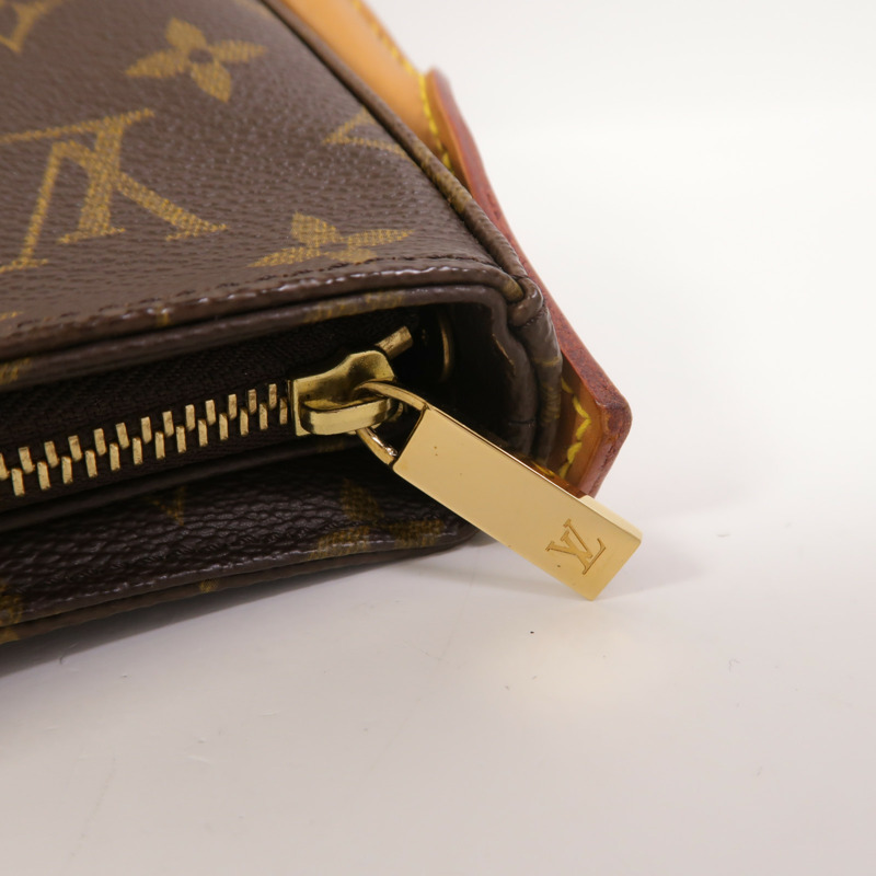 LOUIS VUITTON Monogram Looping MM金扣肩背袋棕色-16