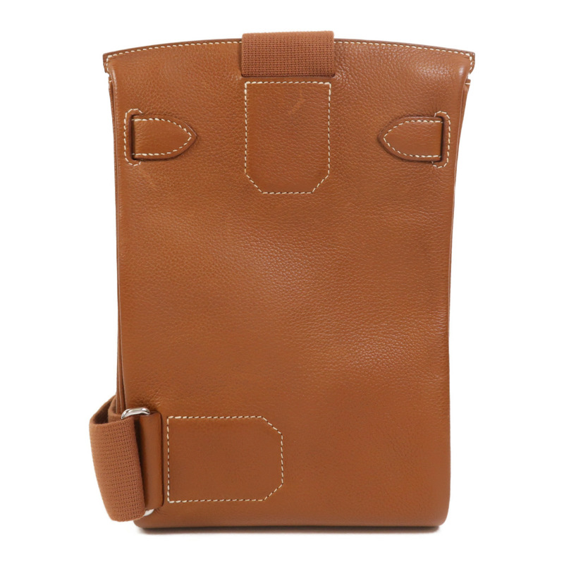 HERMES Barenia皮革Hac A Dos PM銀扣背包Fauve-1