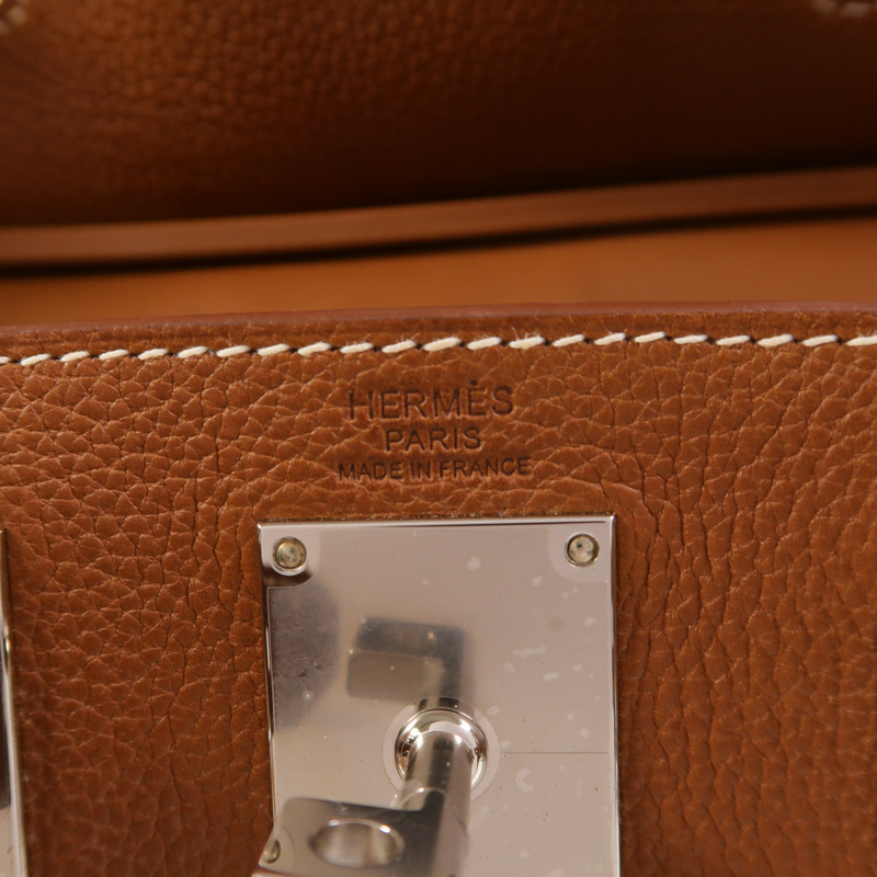 HERMES Barenia皮革Hac A Dos PM銀扣背包Fauve-5