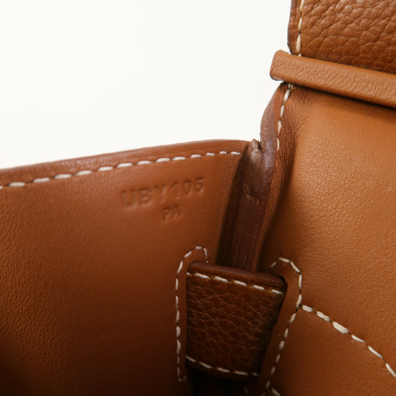 HERMES Barenia皮革Hac A Dos PM銀扣背包Fauve-6