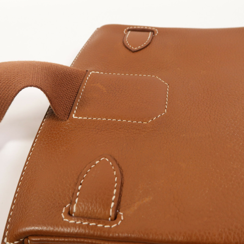 HERMES Barenia皮革Hac A Dos PM銀扣背包Fauve-13