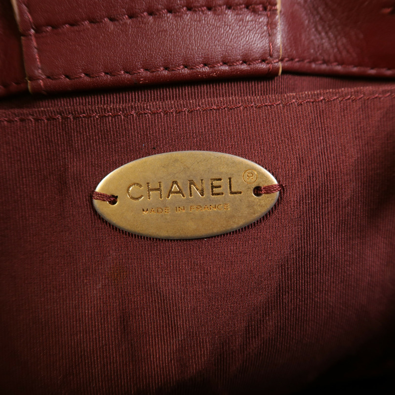 CHANEL 牛皮皮革Shopping Tote金扣手挽肩背兩用袋-5