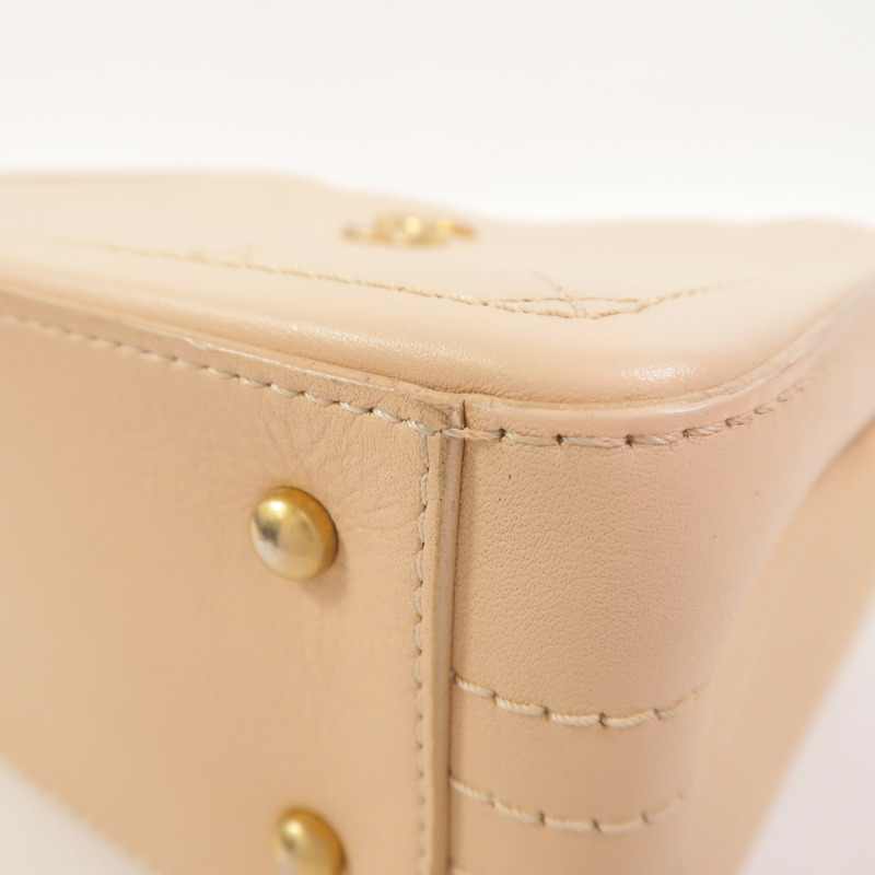 CHANEL 牛皮皮革Shopping Tote金扣手挽肩背兩用袋-11