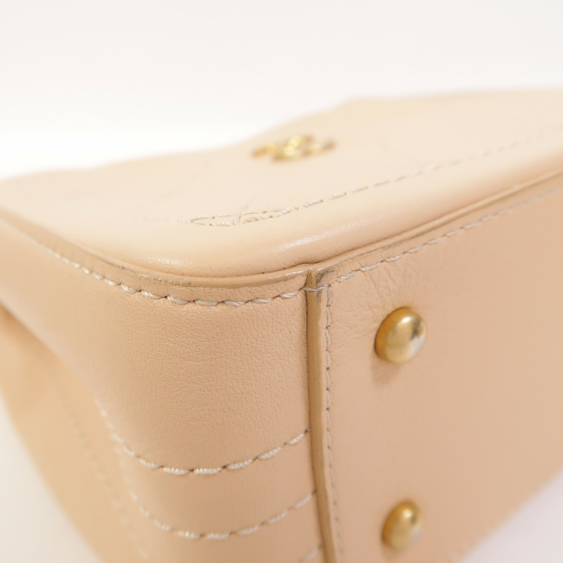 CHANEL 牛皮皮革Shopping Tote金扣手挽肩背兩用袋-12