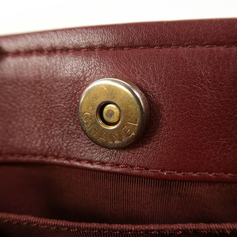 CHANEL 牛皮皮革Shopping Tote金扣手挽肩背兩用袋-16