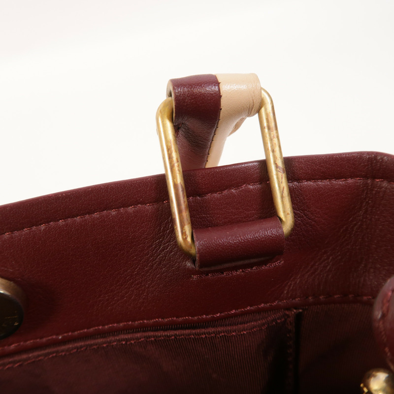 CHANEL 牛皮皮革Shopping Tote金扣手挽肩背兩用袋-21