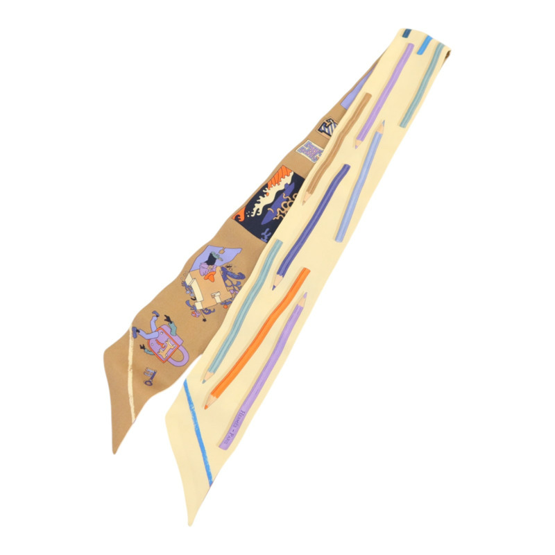 HERMES 絲質Twilly絲巾-0