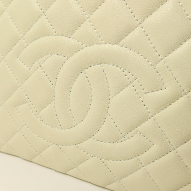 CHANEL 牛皮皮革PST Petite Shopping Tote Bag銀扣鏈帶手挽袋-11