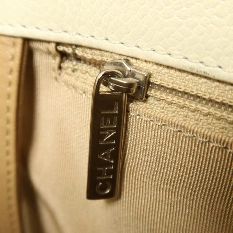 CHANEL 牛皮皮革PST Petite Shopping Tote Bag銀扣鏈帶手挽袋-12