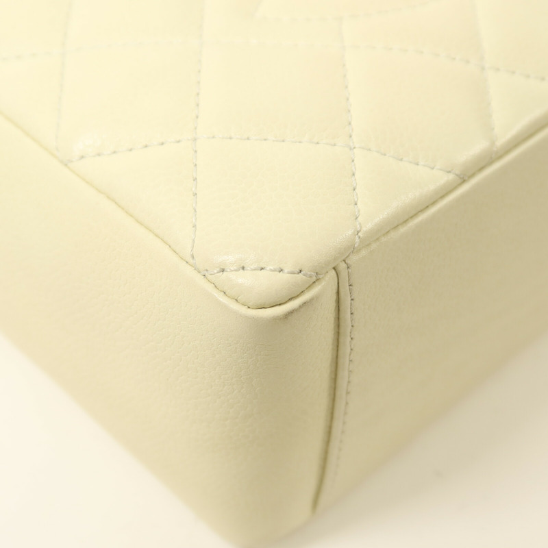 CHANEL 牛皮皮革PST Petite Shopping Tote Bag銀扣鏈帶手挽袋-13