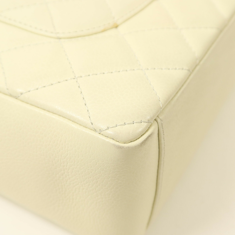 CHANEL 牛皮皮革PST Petite Shopping Tote Bag銀扣鏈帶手挽袋-15