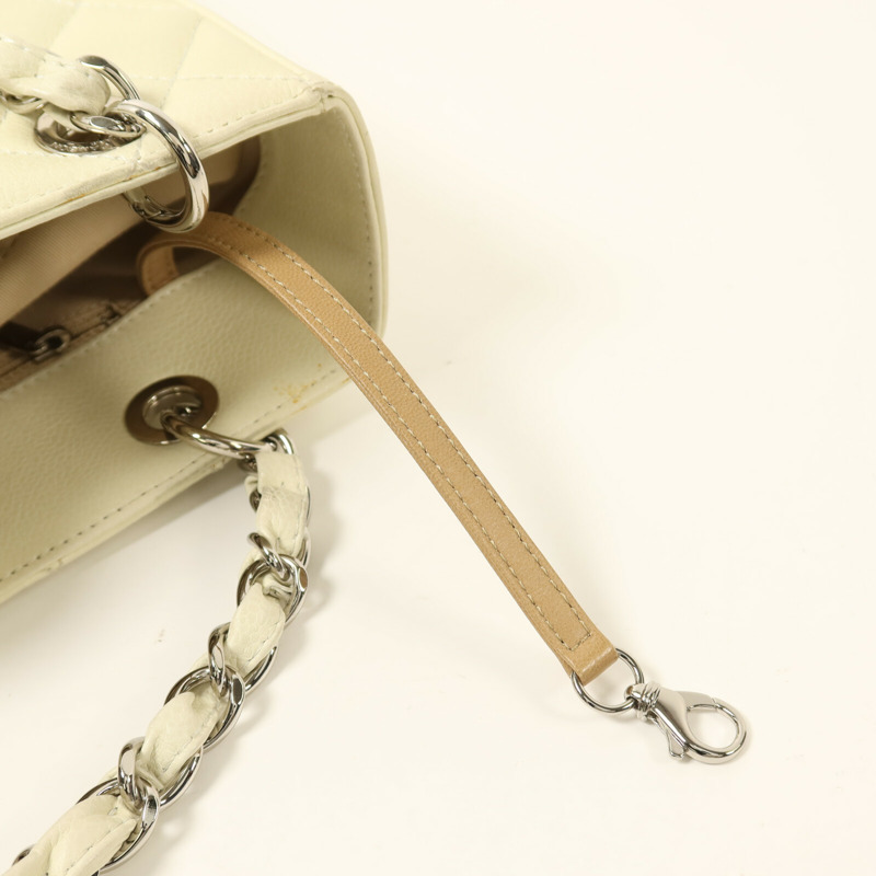 CHANEL 牛皮皮革PST Petite Shopping Tote Bag銀扣鏈帶手挽袋-17