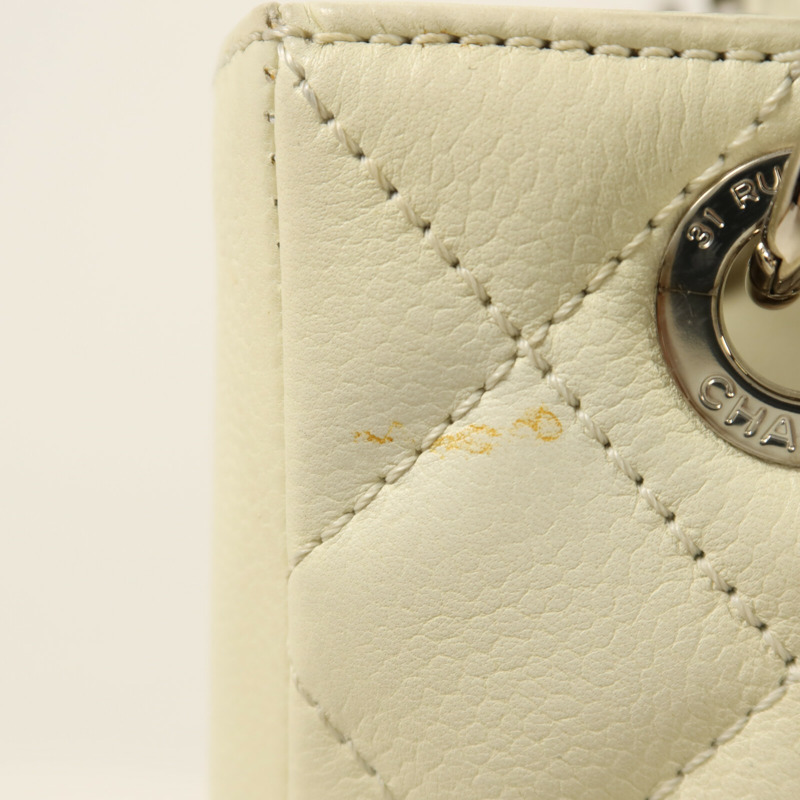 CHANEL 牛皮皮革PST Petite Shopping Tote Bag銀扣鏈帶手挽袋-18