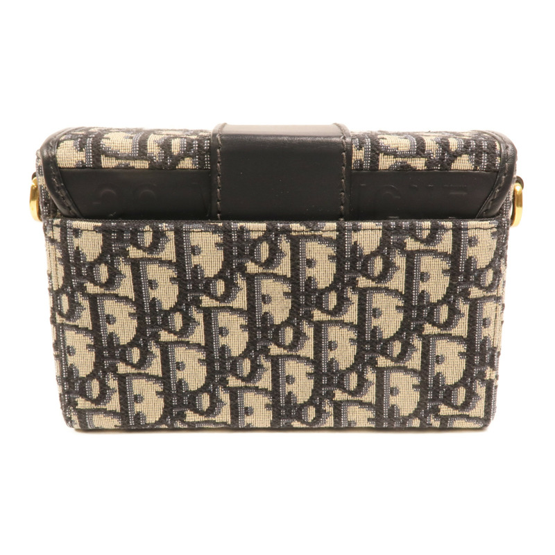 Dior 帆布/牛皮皮革Oblique Montaigne 30金扣肩背袋-1