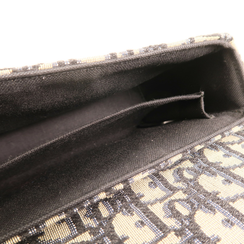 Dior 帆布/牛皮皮革Oblique Montaigne 30金扣肩背袋-4