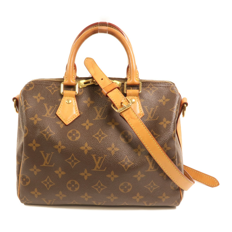 LOUIS VUITTON Monogram Speedy Bandouliere 25金扣手挽肩背兩用袋-0