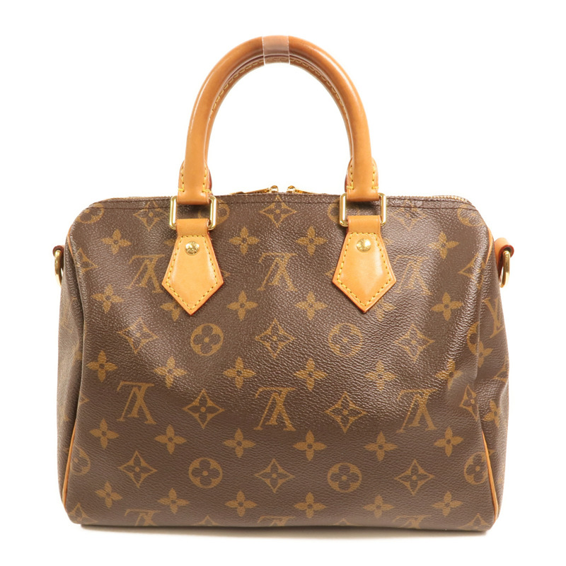 LOUIS VUITTON Monogram Speedy Bandouliere 25金扣手挽肩背兩用袋-1