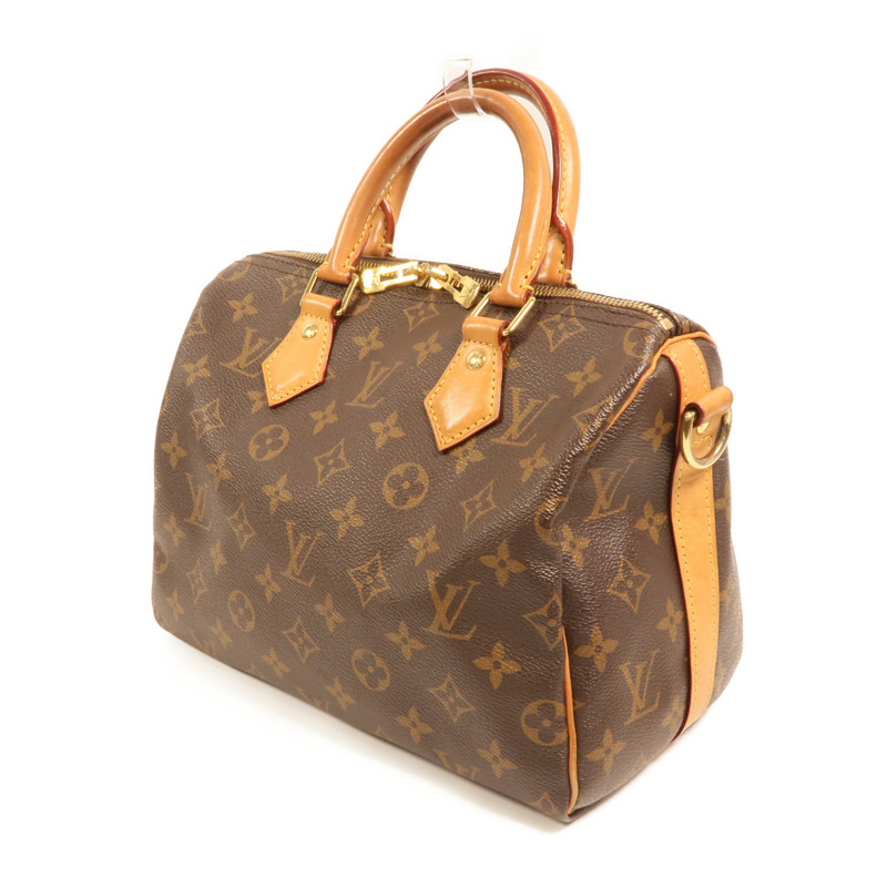 LOUIS VUITTON Monogram Speedy Bandouliere 25金扣手挽肩背兩用袋-2