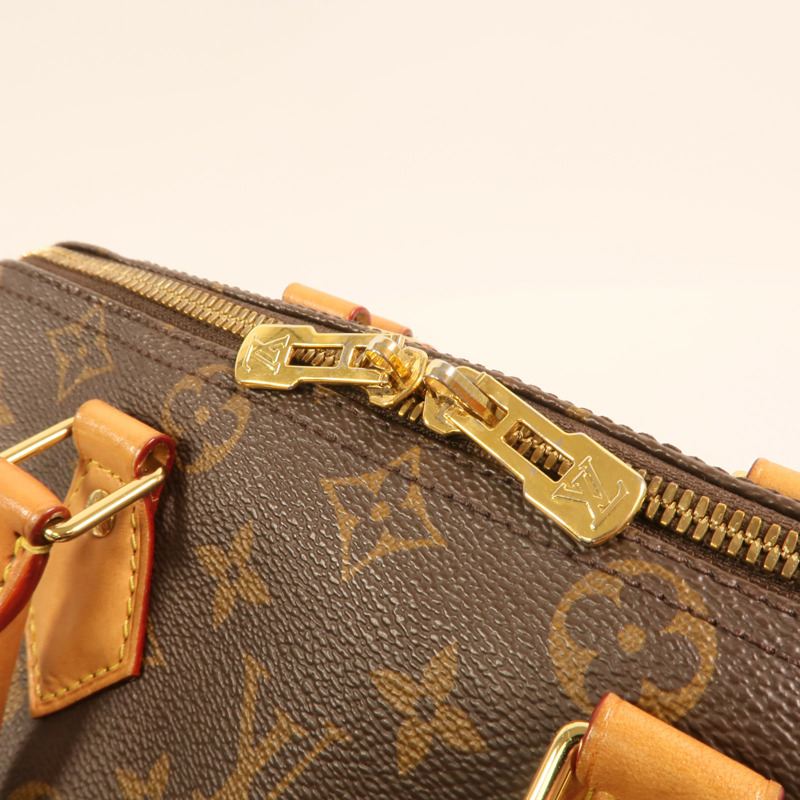 LOUIS VUITTON Monogram Speedy Bandouliere 25金扣手挽肩背兩用袋-15