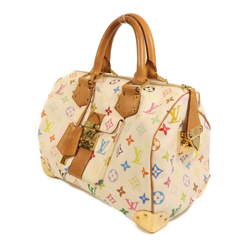 LOUIS VUITTON Monogram Multicolore Speedy 30金扣手挽袋-2