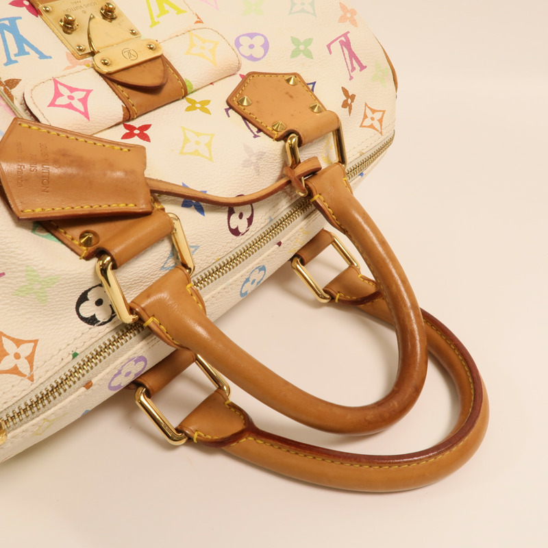 LOUIS VUITTON Monogram Multicolore Speedy 30金扣手挽袋-7