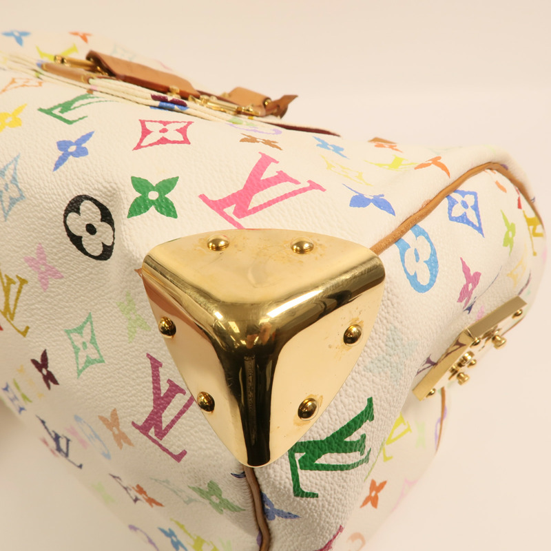 LOUIS VUITTON Monogram Multicolore Speedy 30金扣手挽袋-12