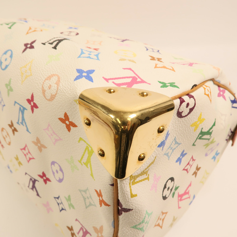 LOUIS VUITTON Monogram Multicolore Speedy 30金扣手挽袋-14