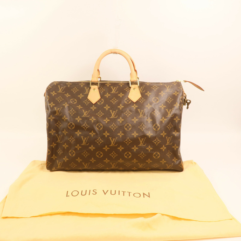 LOUIS VUITTON Monogram Speedy 40金扣手挽袋/波士頓包-8