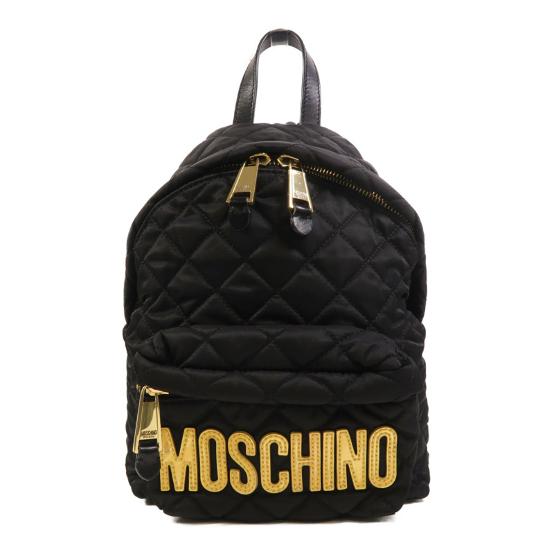 MOSCHINO 尼龍Backpack金扣背包-0