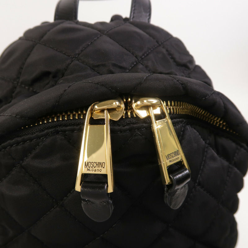MOSCHINO 尼龍Backpack金扣背包-11