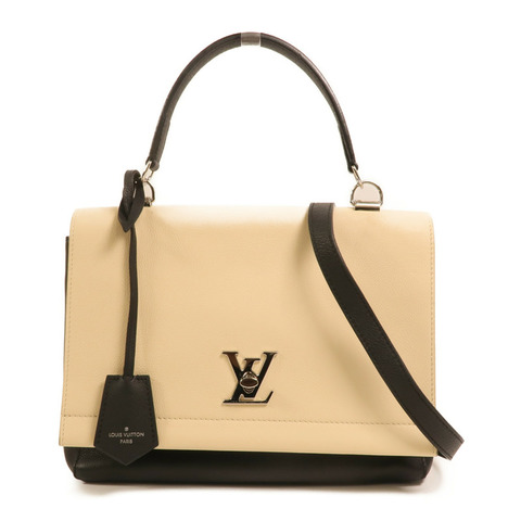 LOUIS VUITTON 牛皮皮革Lockme II Cartable銀扣手挽肩背兩用袋