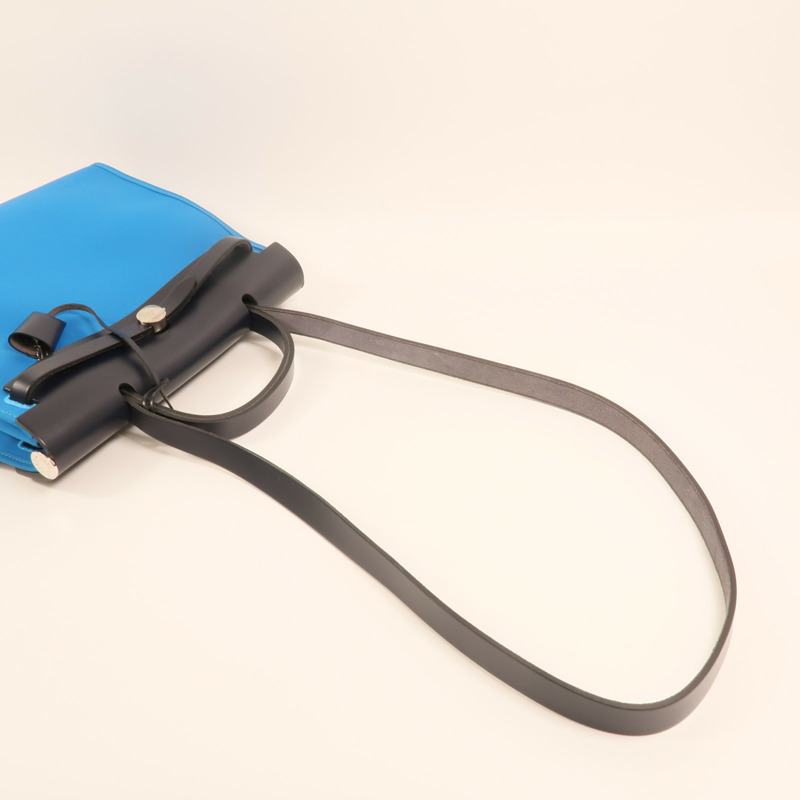 HERMES 帆布Herbag PM銀扣手挽肩背兩用袋-9