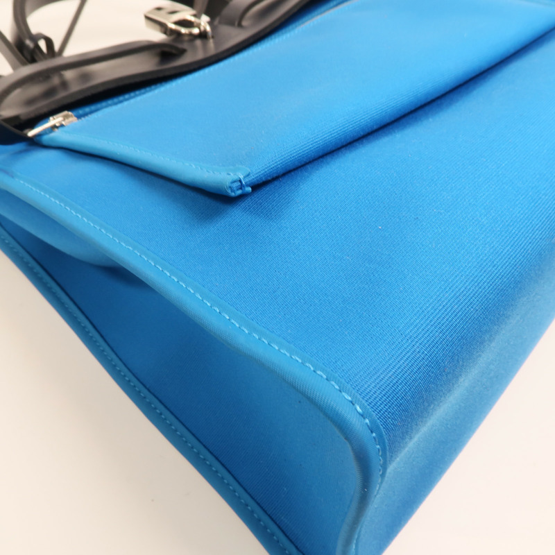 HERMES 帆布Herbag PM銀扣手挽肩背兩用袋-17