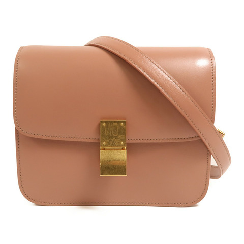 CELINE 牛皮皮革Mini Classic Box金扣肩背袋