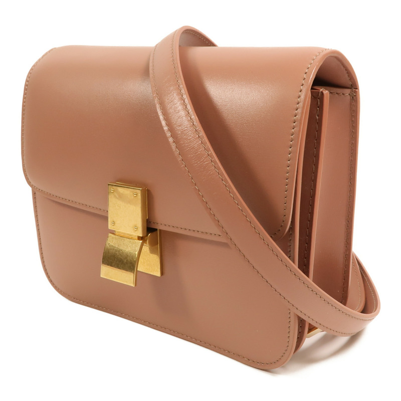 CELINE 牛皮皮革Mini Classic Box金扣肩背袋-2