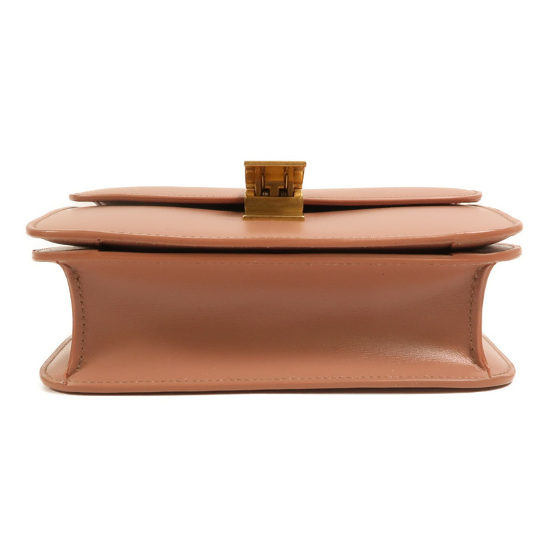 CELINE 牛皮皮革Mini Classic Box金扣肩背袋-3