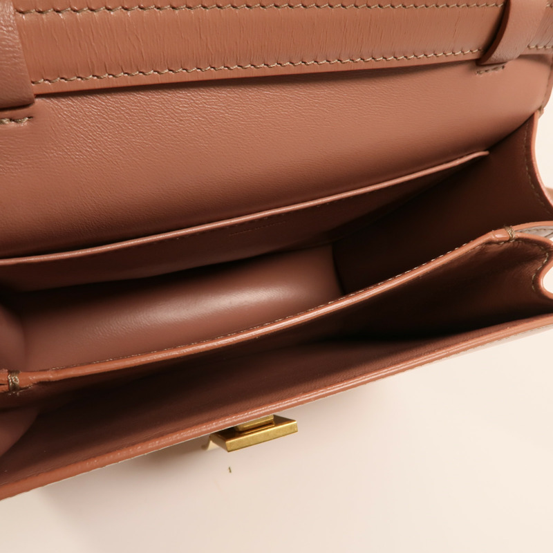 CELINE 牛皮皮革Mini Classic Box金扣肩背袋-4