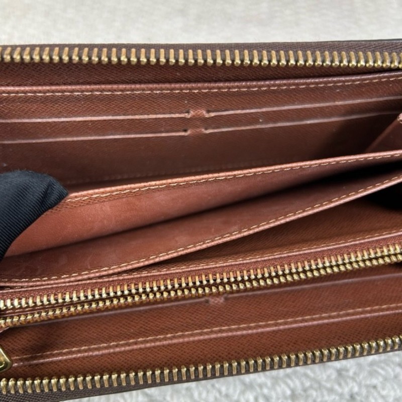 LV路易威登長款拉鍊錢包 經典老花 棕色內裡 卡位多 容量足 實用性強 日常百搭-12