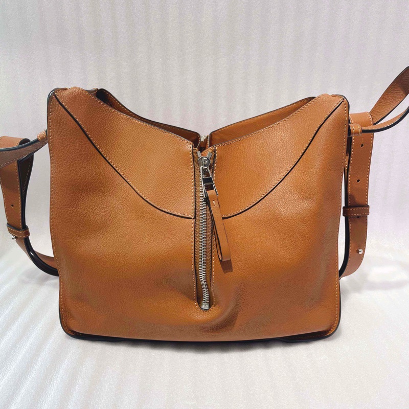 羅意威/LOEWE 棕色Hammock吊床包,底長:27 無附件-1