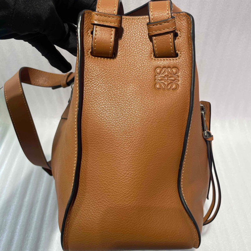 羅意威/LOEWE 棕色Hammock吊床包,底長:27 無附件-4