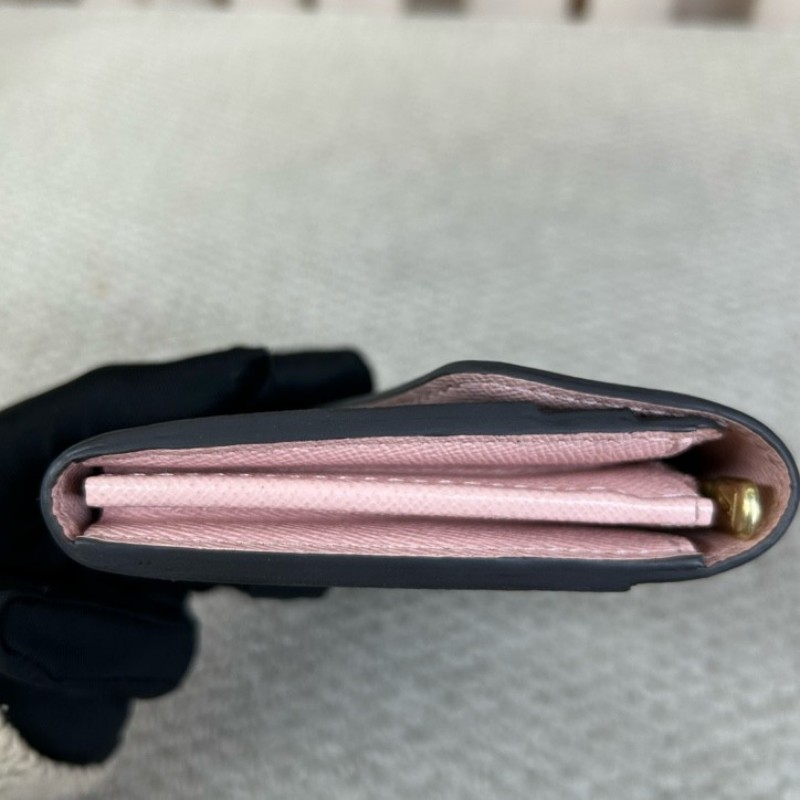 LV路易威登棋盤格長款錢包 棕色棋盤格 粉色內裡 金色五金 卡位多 容量實用 日常使用很方便-7