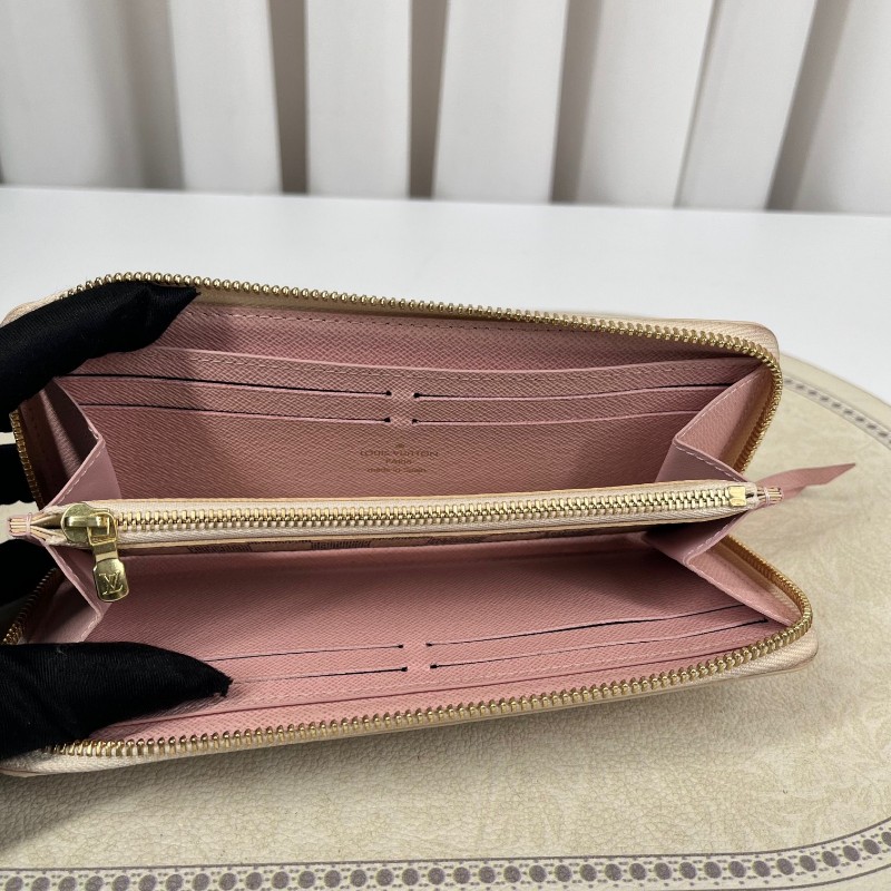 LV路易威登 白棋盤格拉鏈長款錢包 手拿包 經典款式 實用耐造-11