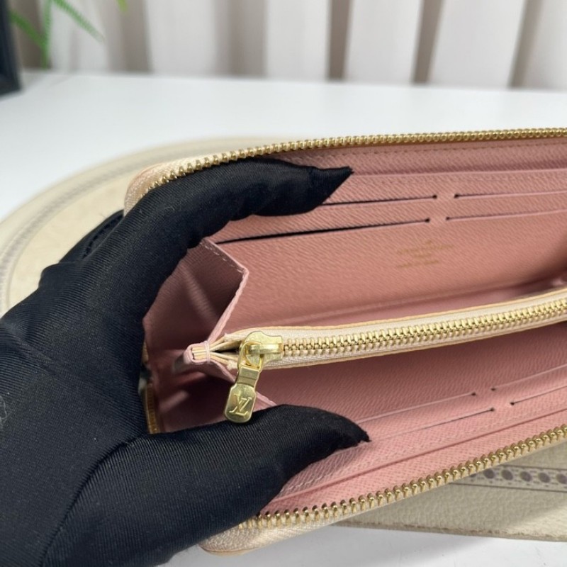 LV路易威登 白棋盤格拉鏈長款錢包 手拿包 經典款式 實用耐造-15